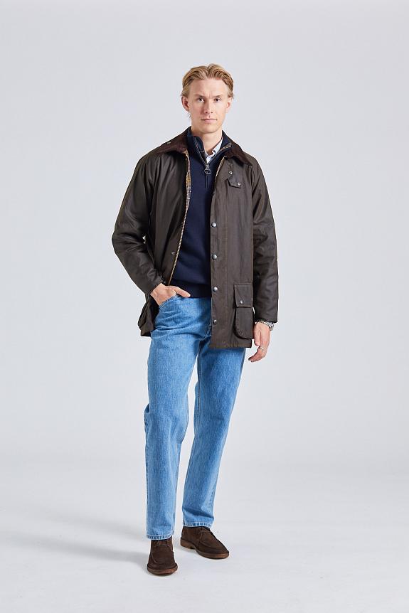 Classic Beaufort Wax Jacket Olive Barbour Herre Retro